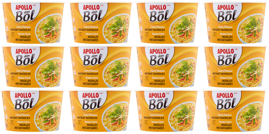 12 x Apollo Bol Noodles Curry 85G