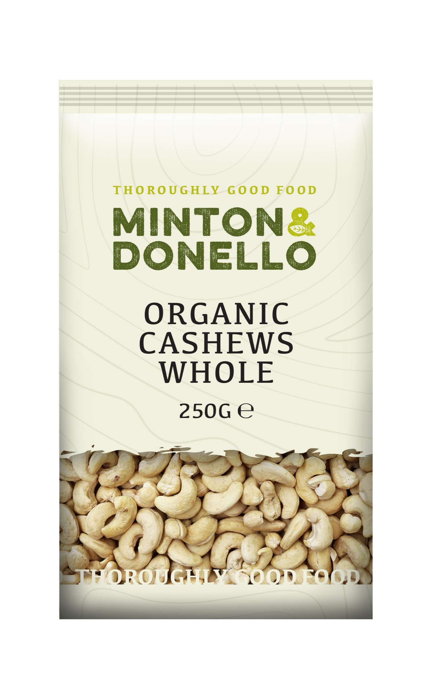6 x Minton & Donello Organic Whole Cashews - 250g