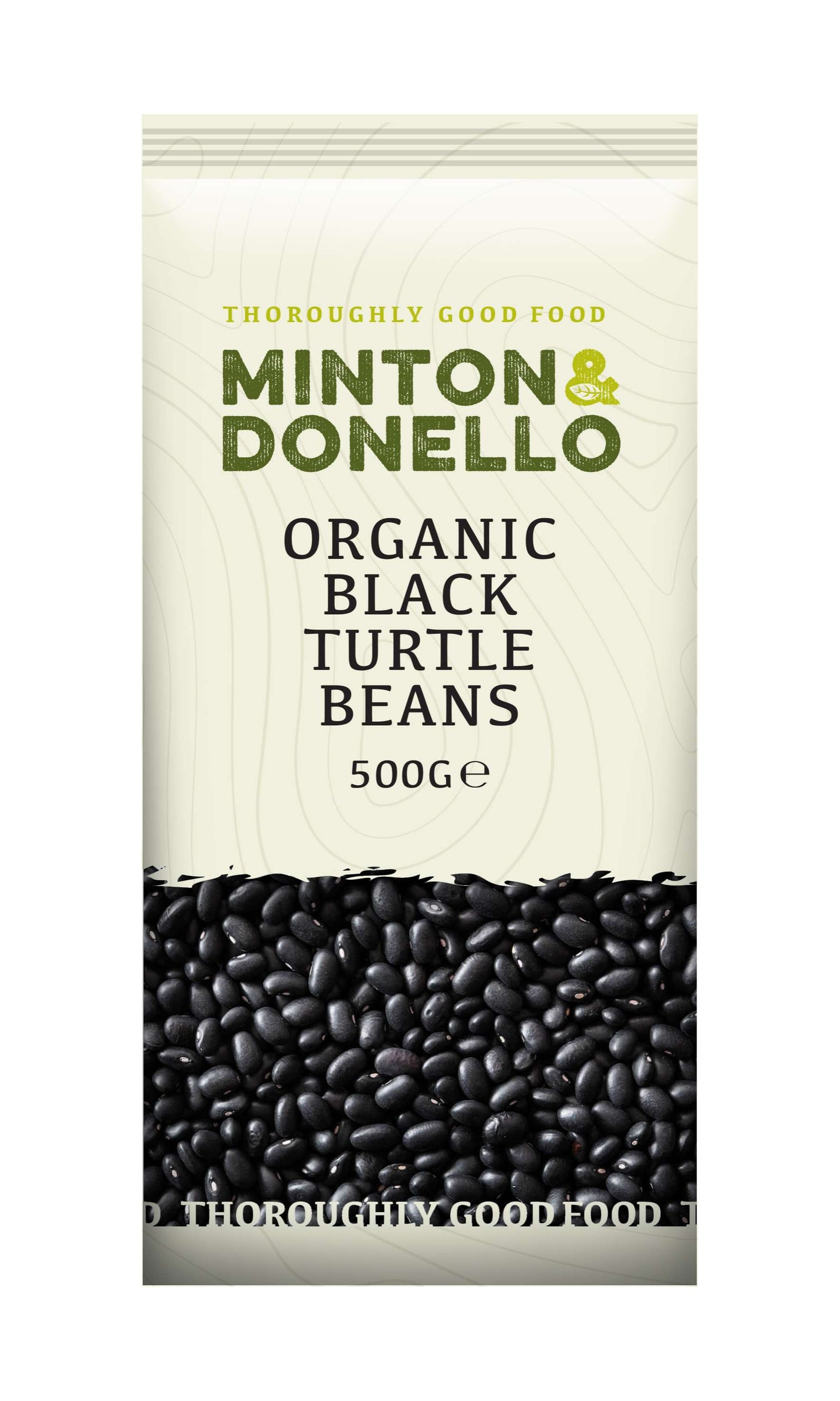 6 x Minton & Donello Organic Black Turtle Beans - 500g