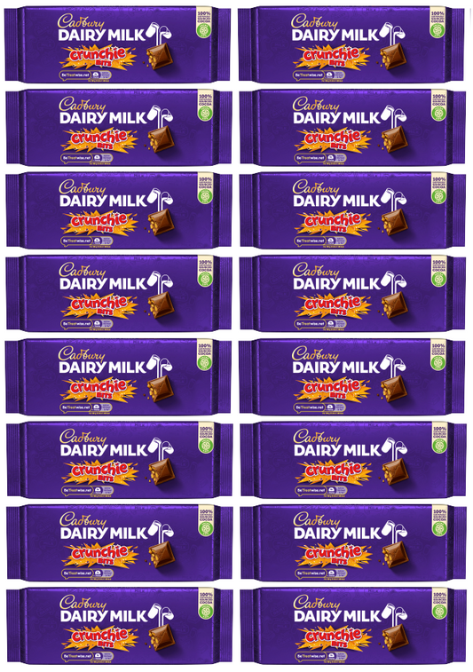 16 X Cadbury Crunchie Large Bar 180GM