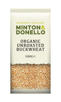 6 x Minton & Donello Organic Buckwheat Hulled Unroasted - 500g