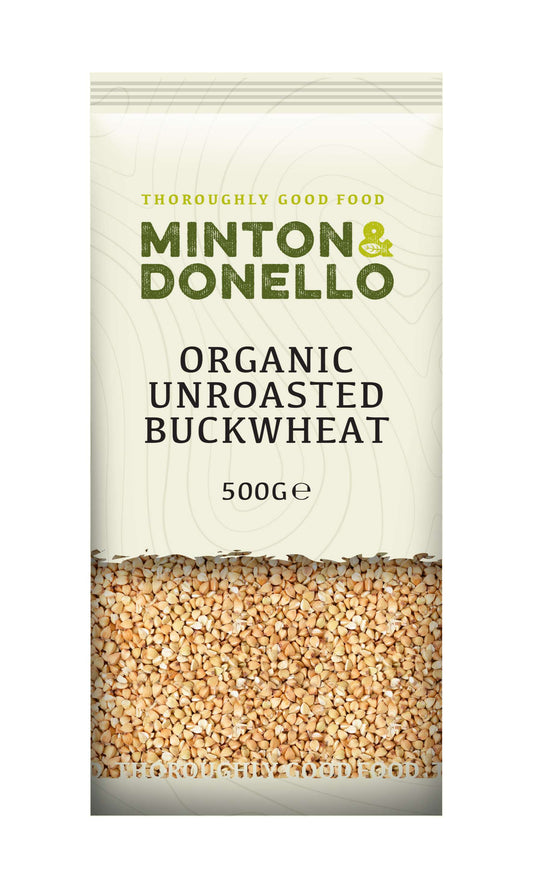 6 x Minton & Donello Organic Buckwheat Hulled Unroasted - 500g