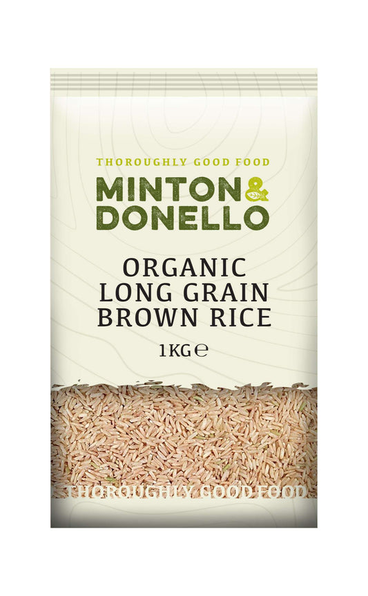 6 x Minton & Donello Organic Long Grain Brown Rice - 1000g