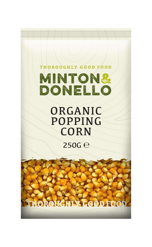 6 x Minton & Donello Organic Popcorn - 500g
