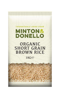 6 x Minton & Donello Organic Short Grain Brown Rice - 1000g