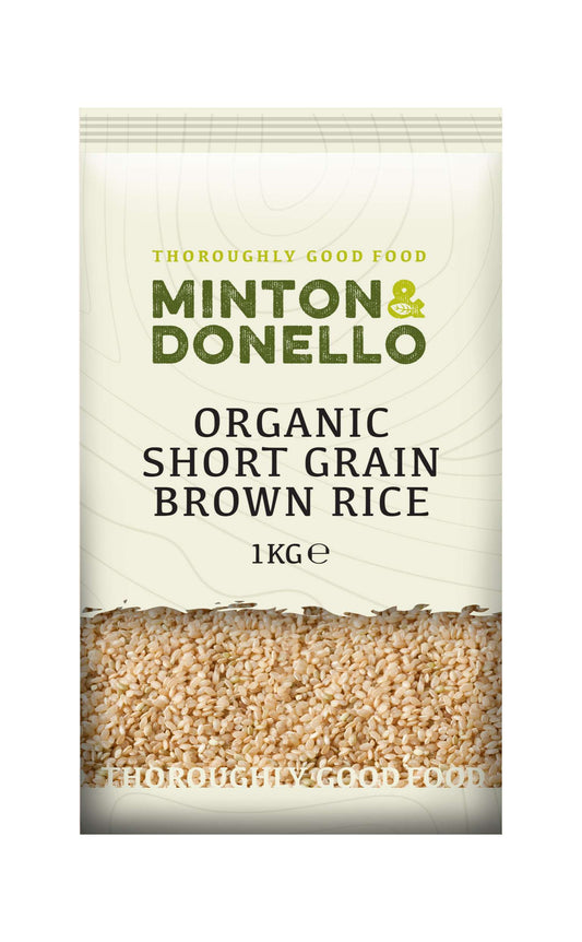 6 x Minton & Donello Organic Short Grain Brown Rice - 1000g