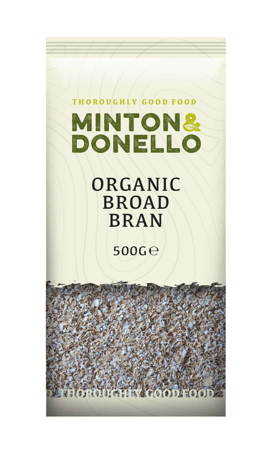 6 x Minton & Donello Organic Broad Bran - 500g
