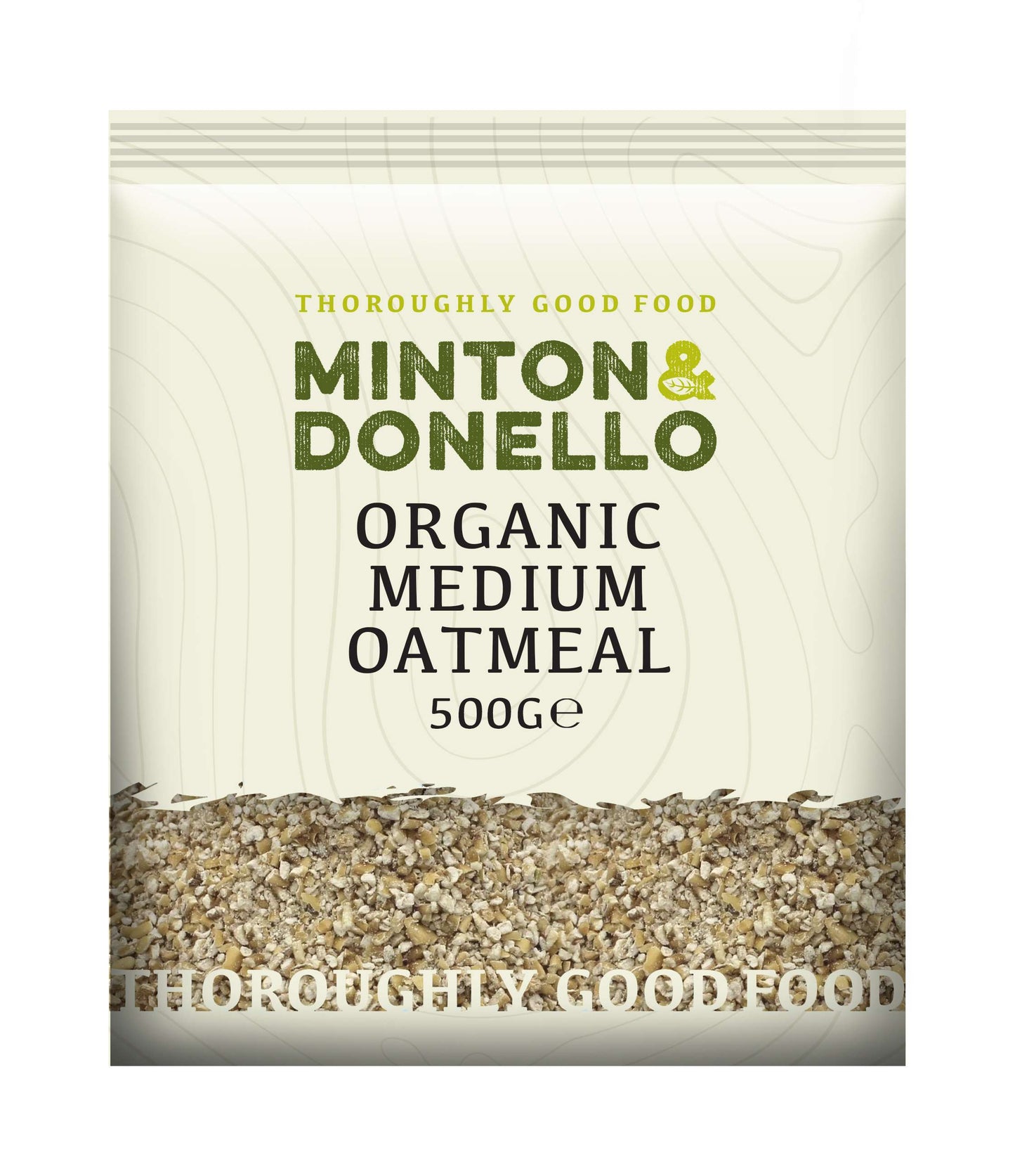 6 x Minton & Donello Organic Medium Oatmeal - 500g