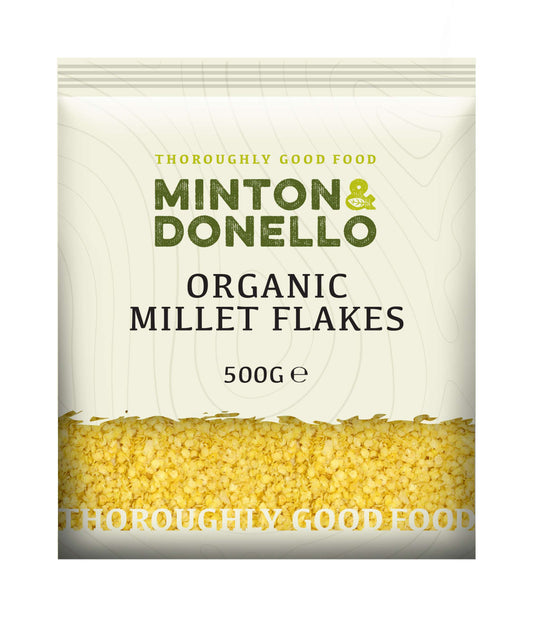 6 x Minton & Donello Organic Millet Flakes - 500g