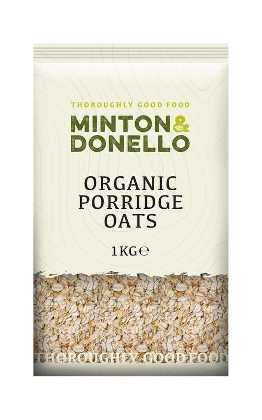 6 x Minton & Donello Organic Porridge Oats - 1000g