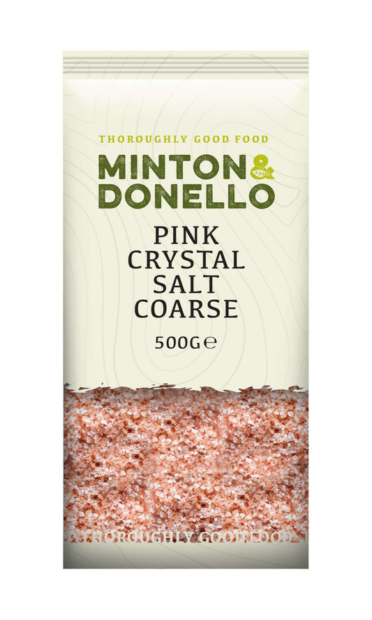 6 x Minton & Donello Pink Crystal Salt Coarse - 500g