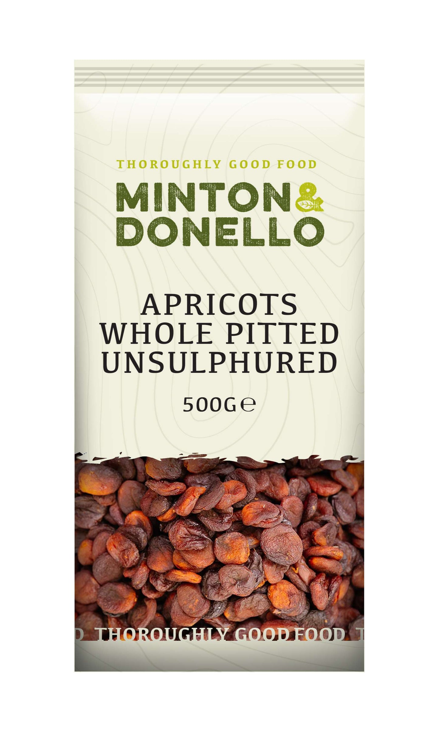 6 x Minton & Donello Apricots Whole Pitted Unsulphured - 500g