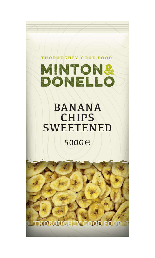 6 x Minton & Donello Banana Chips Sweetened - 500g
