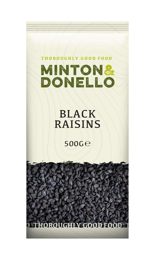 6 x Minton & Donello Black Raisins - 500g