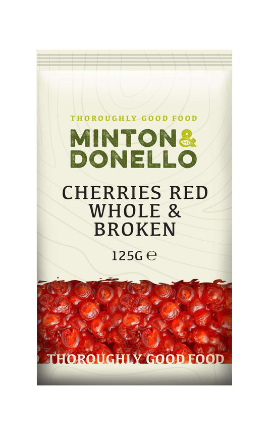 6 x Minton & Donello Cherries Red Whole & Broken - 125g