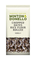6 x Minton & Donello Chopped Dates Rice Flour Rolled - 500g