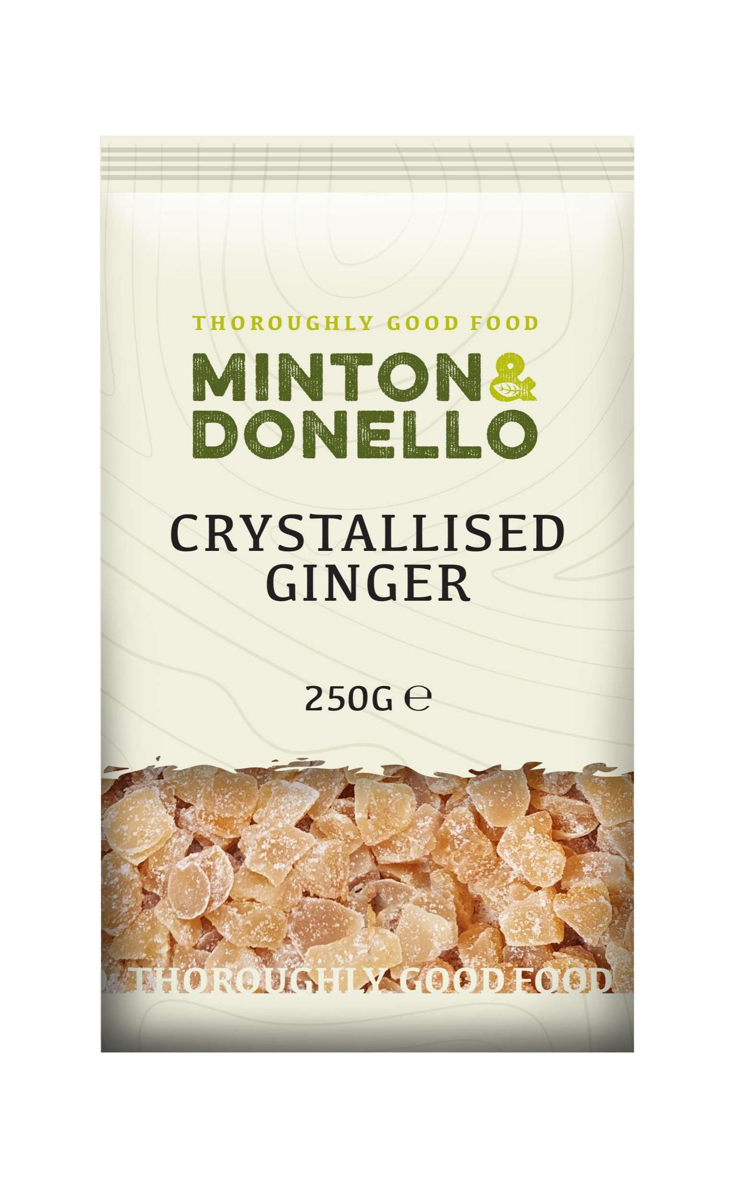 6 x Minton & Donello Crystalized Ginger Diced - 250g