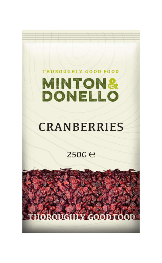 6 x Minton & Donello Dried Soft Cranberries - 250g