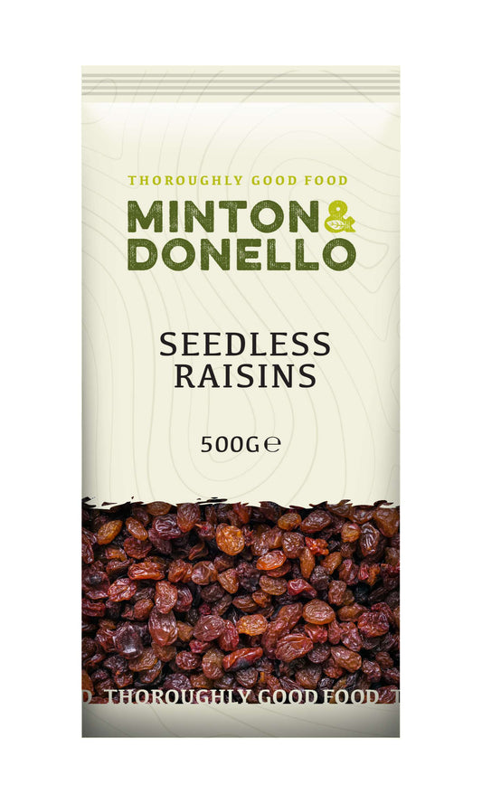 6 x Minton & Donello Seedless Raisin - 500g