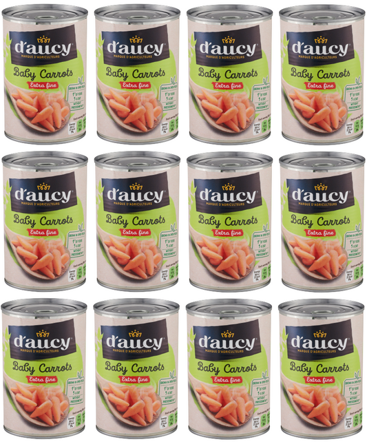 12 x D'Aucy Baby Carrots 400G
