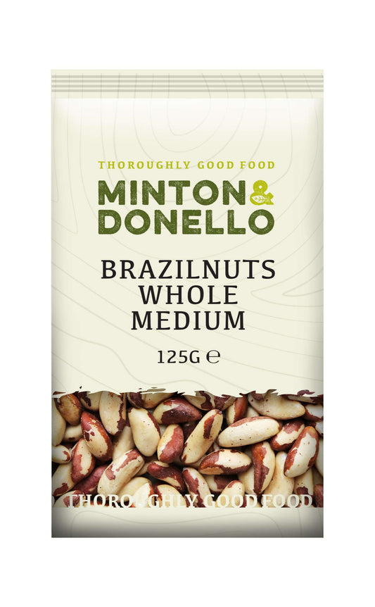 6 x Minton & Donello Brazilnuts Whole Medium - 125g