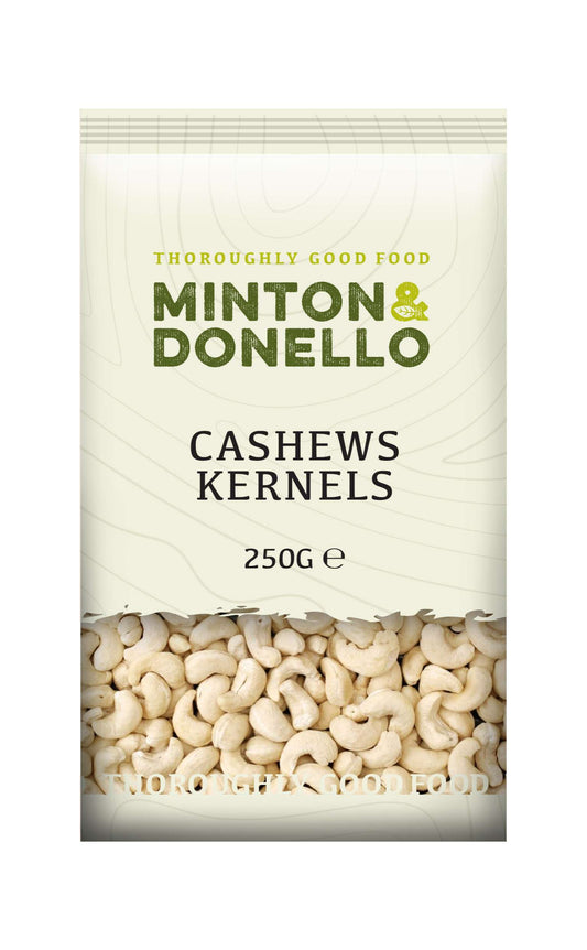 6 x Minton & Donello Cashews Kernels - 250g