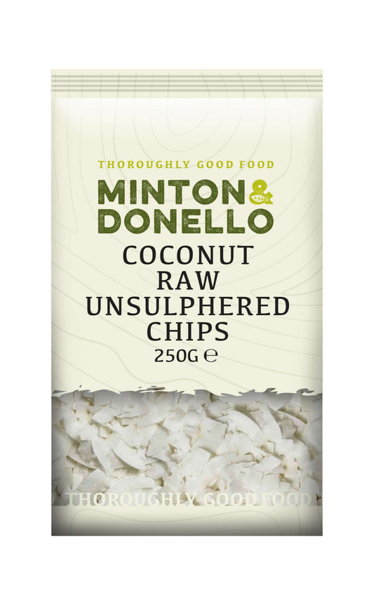 6 x Minton & Donello Coconut Raw Unsulphered Chips - 250g