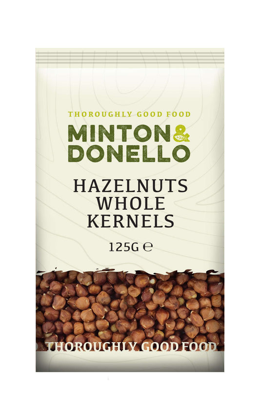 6 x Minton & Donello Hazelnuts Whole Kernels - 125g
