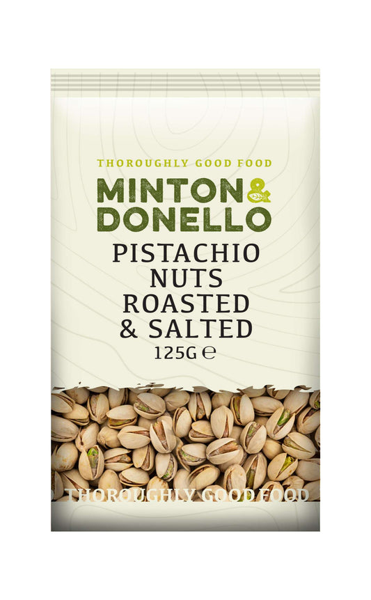 6 x Minton & Donello Pistachio Nuts Roasted & Salted - 125g