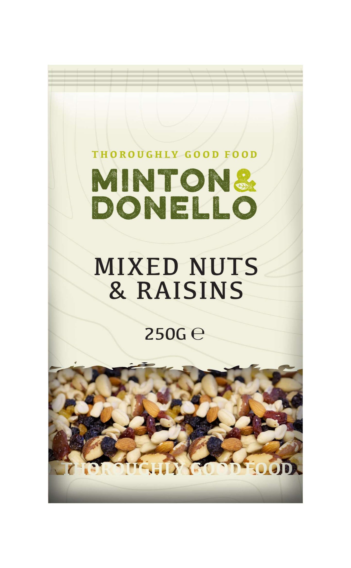 6 x Minton & Donello Mixed Nuts & Raisins - 250g