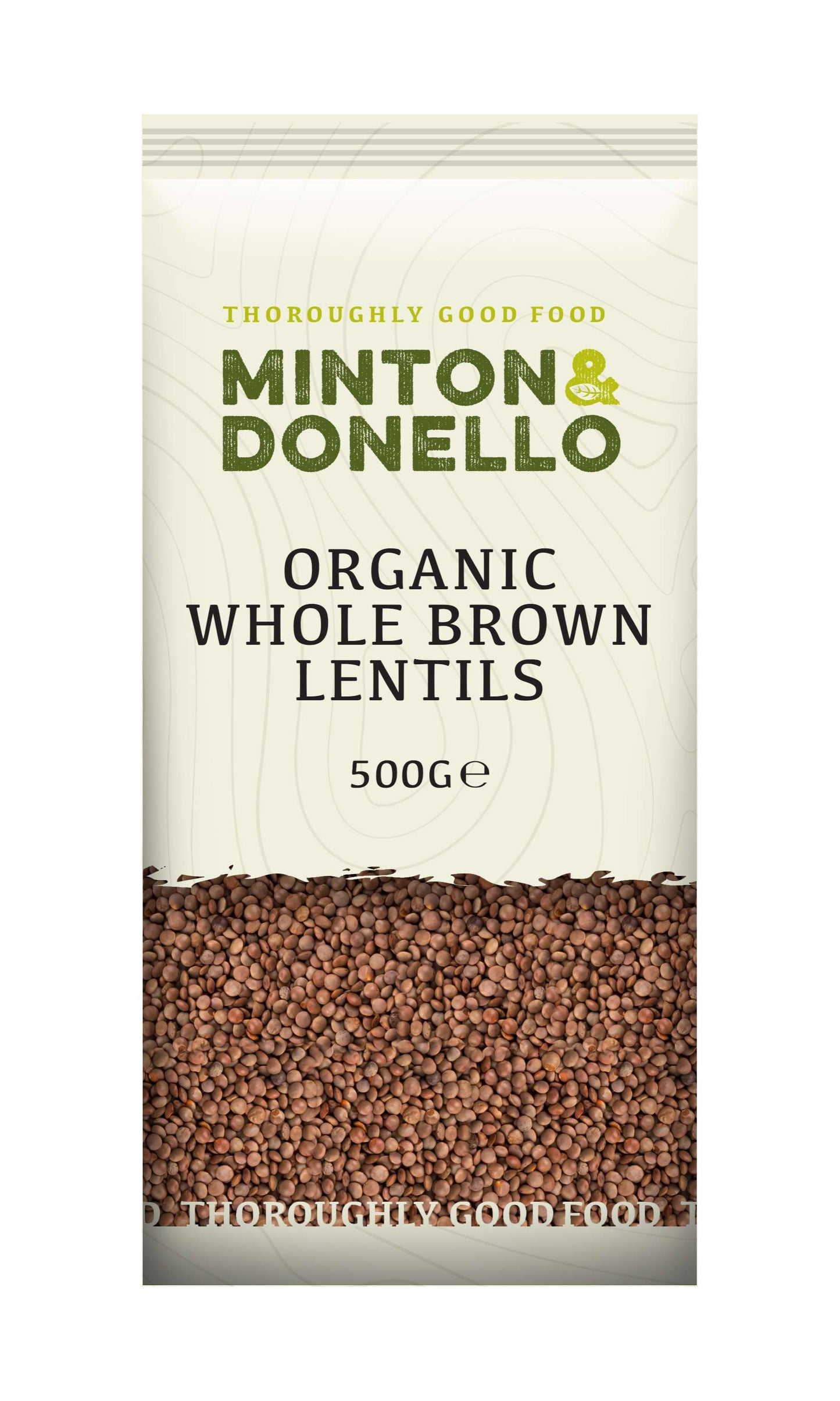 6 x Minton & Donello Lentils Whole Brown - 500g