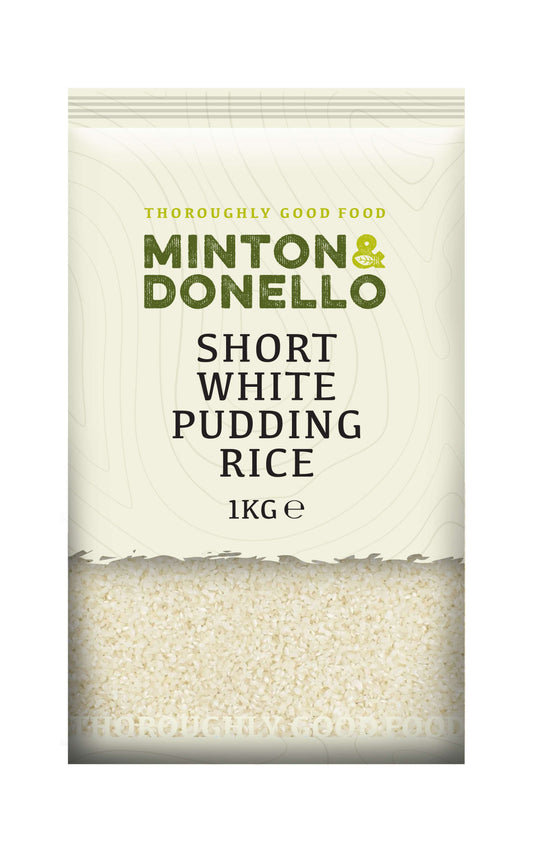 6 x Minton & Donello Short White Pudding Rice - 1000g
