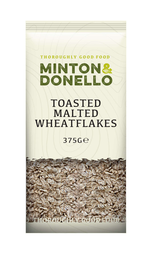 6 x Minton & Donello Toasted Malted Wheatflakes - 375g