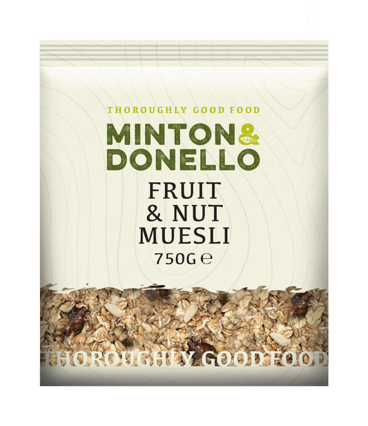 6 x Minton & Donello Fruit & Nut Muesli - 750g