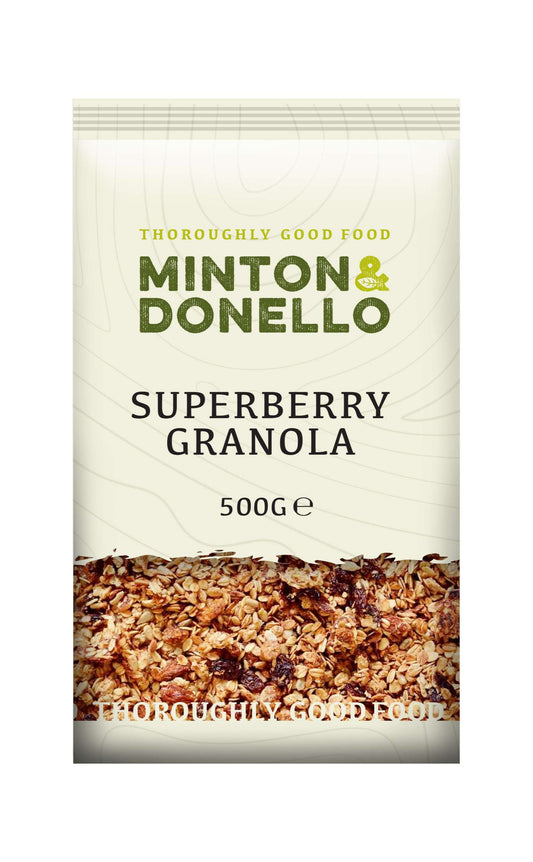 6 x Minton & Donello Super Berry Granola Crunch - 500g