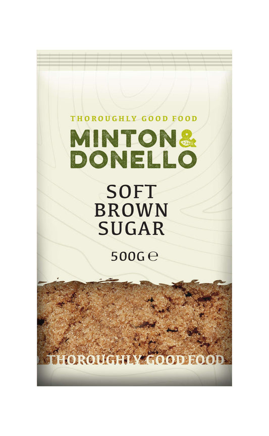 6 x Minton & Donello Soft Brown Sugar - 500g