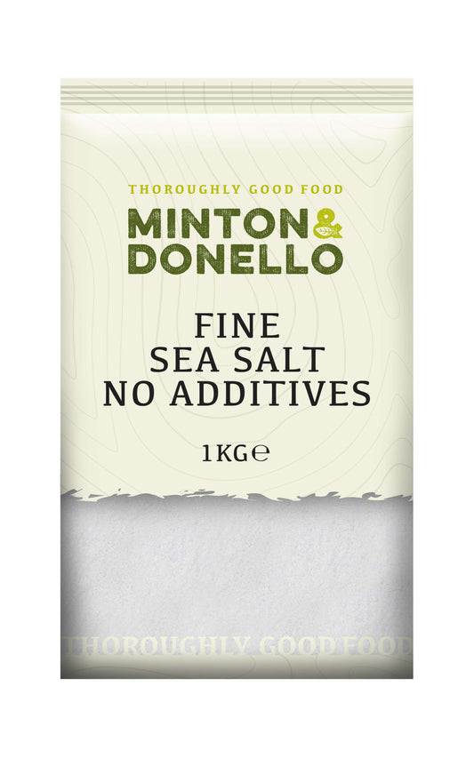 6 x Minton & Donello Fine Sea Salt No Additives - 1000g