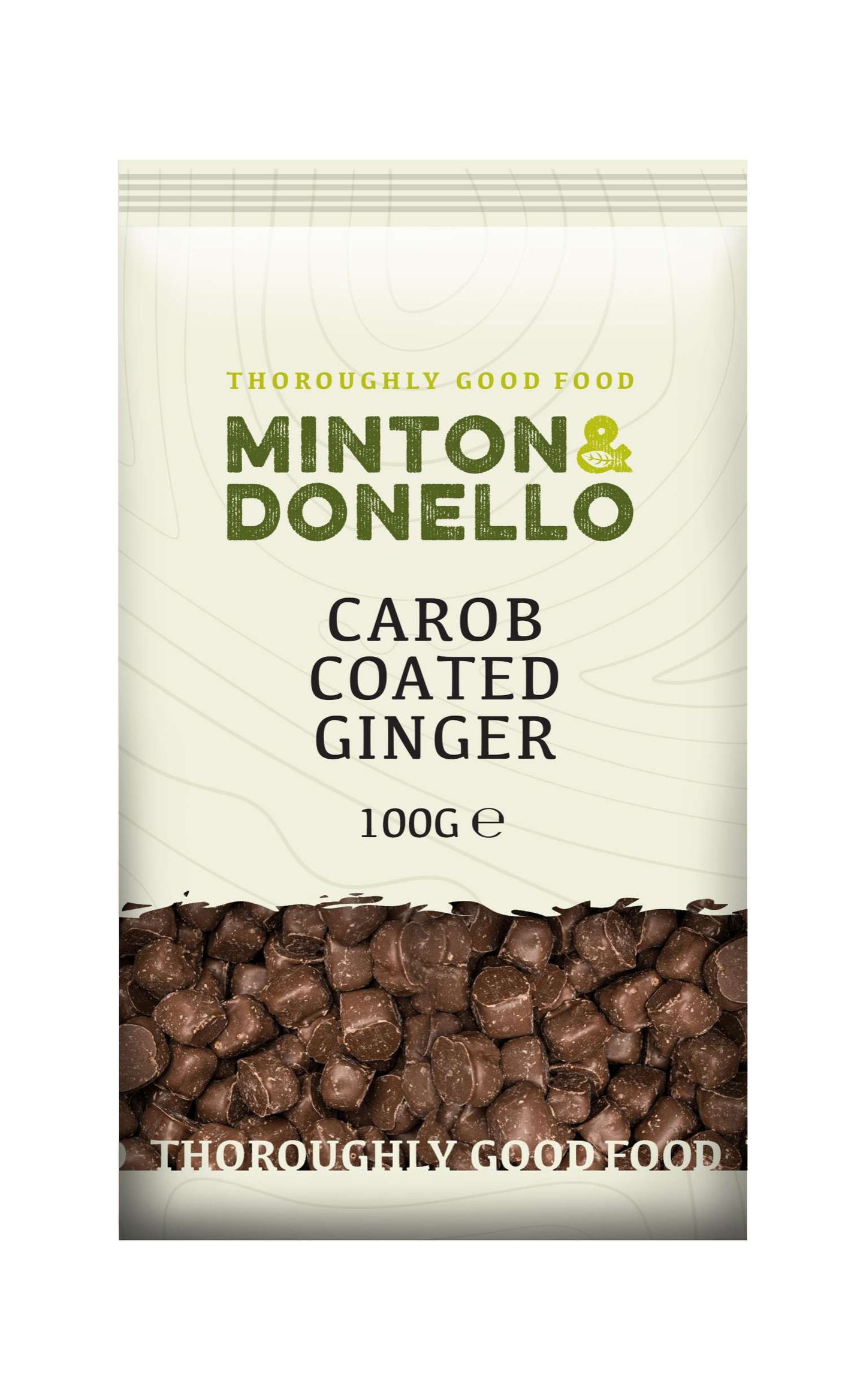 6 x Minton & Donello Carob Coated Ginger - 100g