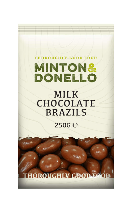 6 x Minton & Donello Milk Chocolate Brazils - 250g