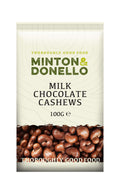 6 x Minton & Donello Milk Chocolate Cashews - 100g