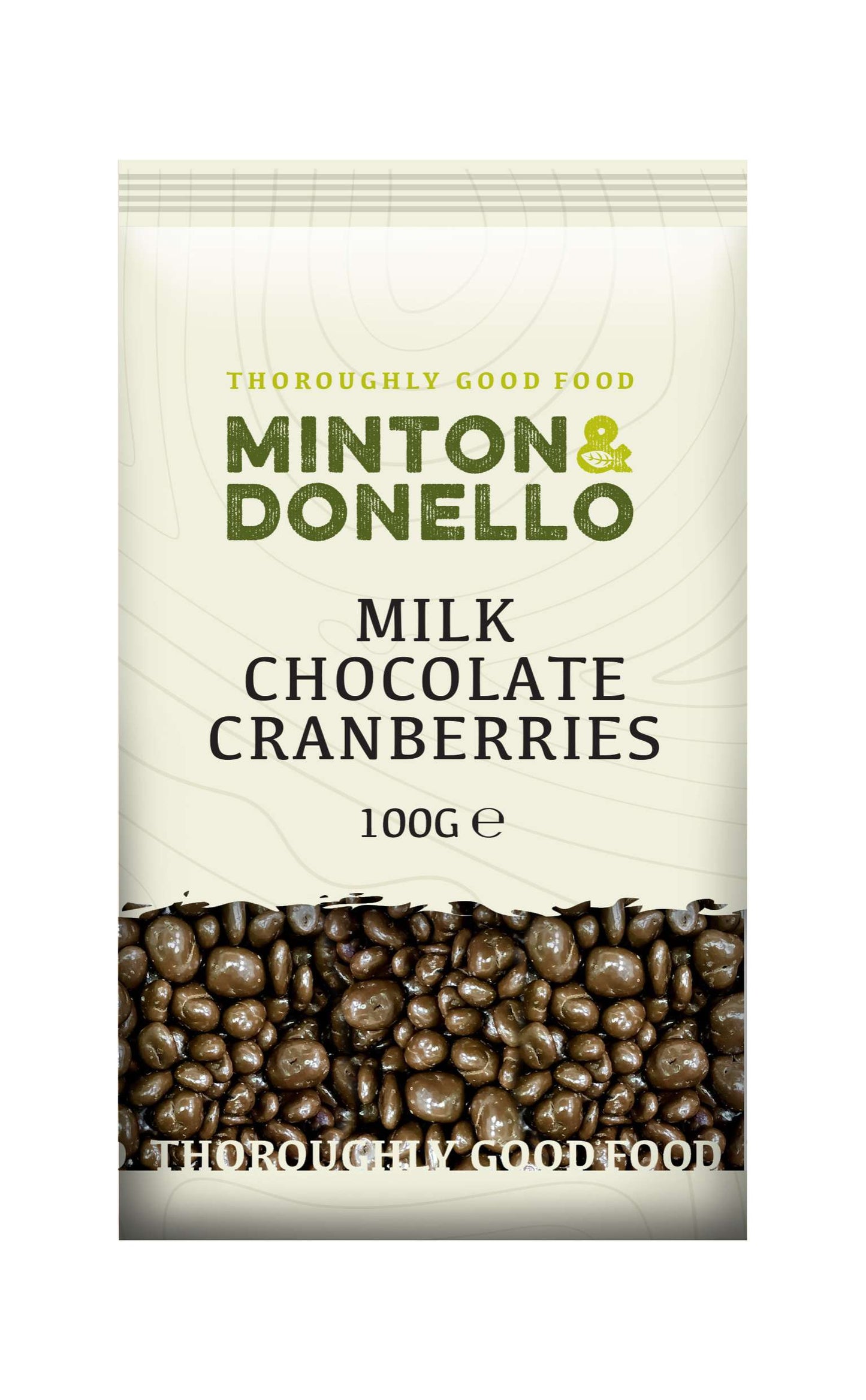 6 x Minton & Donello Milk Chocolate Cranberries - 100g