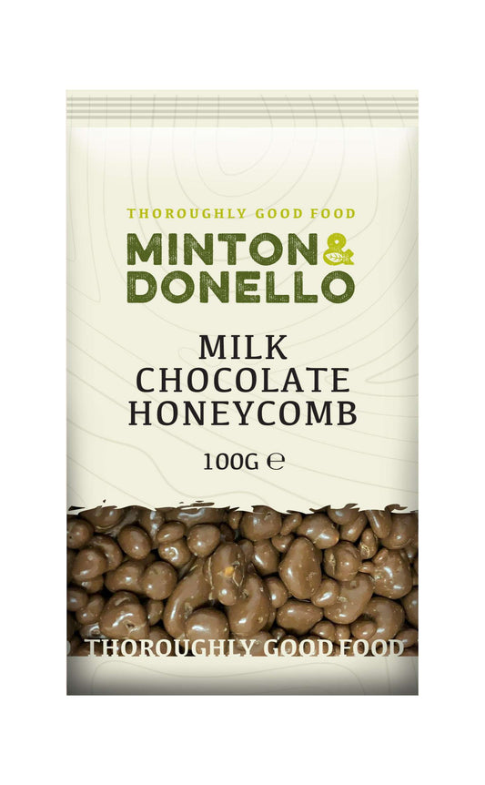 6 x Minton & Donello Milk Chocolate Honeycomb - 100g