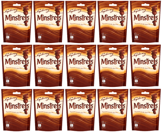 15 x Galaxy Minstrels Chocolate Pouch Bag 125G