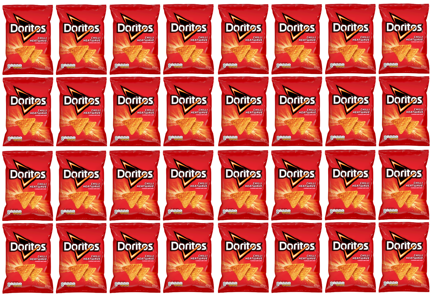 32 x Doritos Chilli Heatwave 40Gm