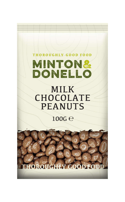 6 x Minton & Donello Milk Chocolate Peanuts - 100g