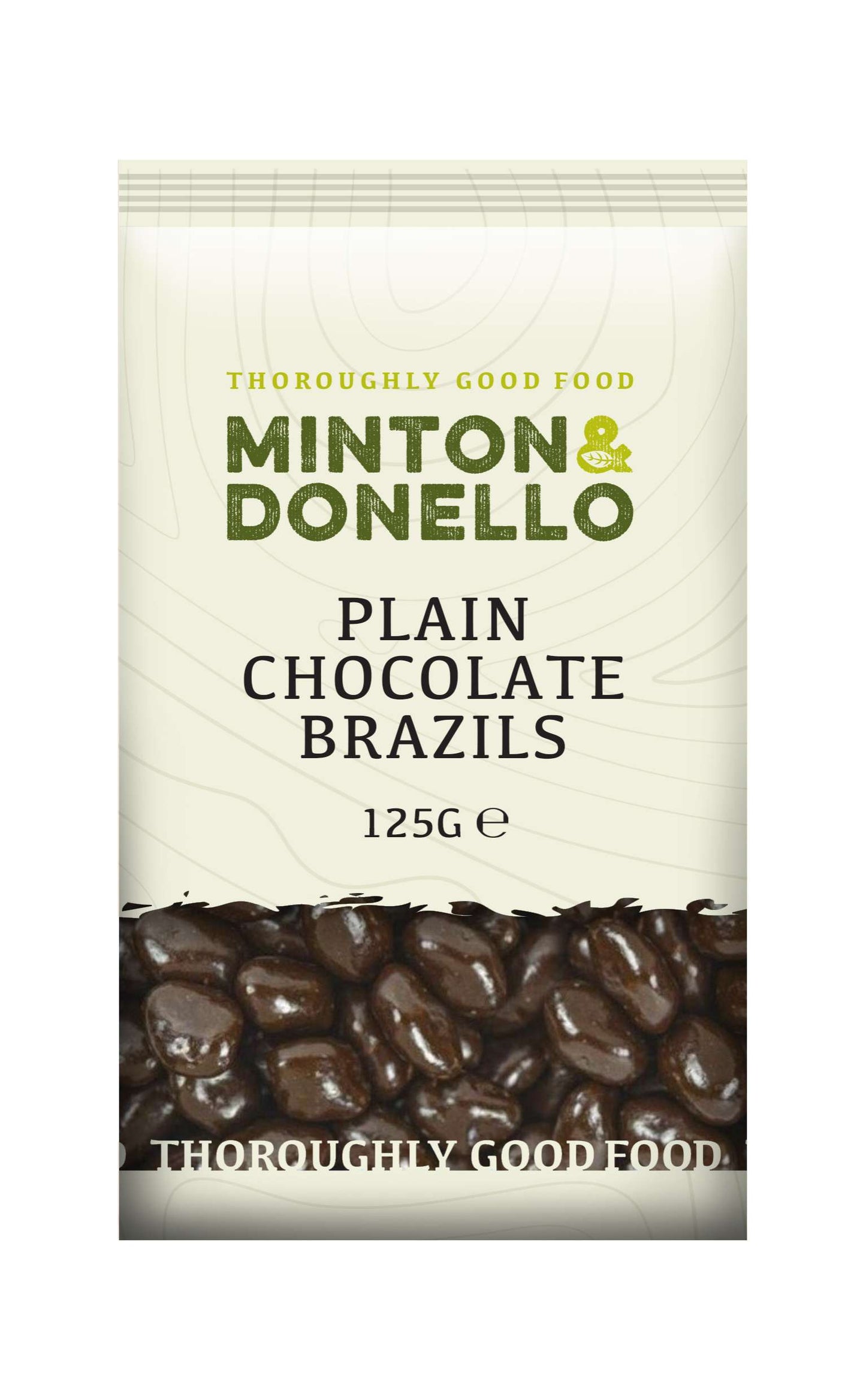 6 x Minton & Donello Plain Chocolate Brazils - 125g
