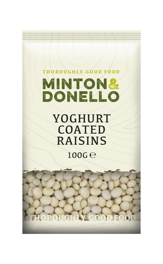 6 x Minton & Donello Yogurt Coated Raisins - 100g