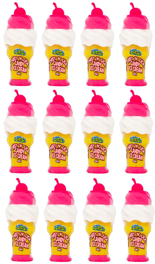 12 x Candy Factory Twist N Lick Candy Ice Cream 45Gm