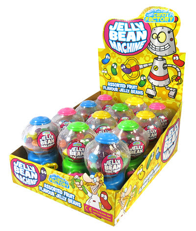 12 x Candy Factory Jelly Bean Machine 50Gm