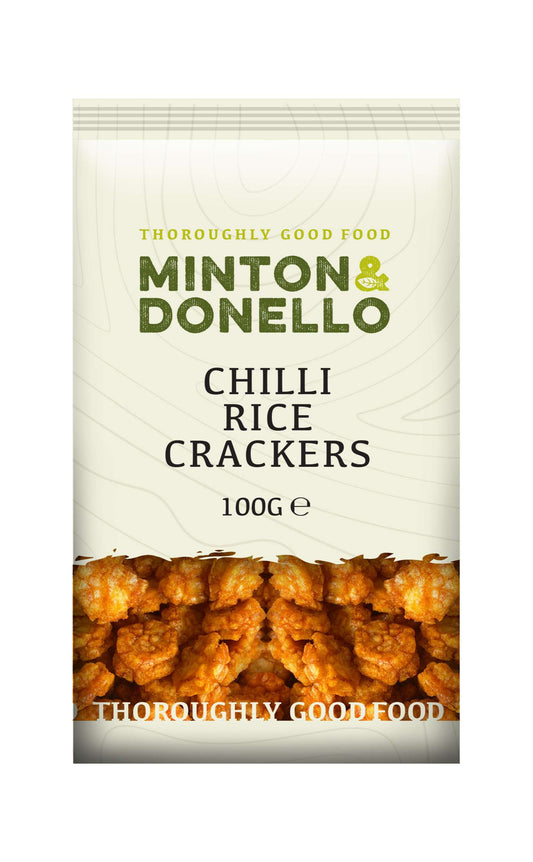 6 x Minton & Donello Chilli Rice Crackers - 100g